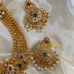 Layered AD Stone Bridal Short Neckpiece-G5945