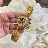 AD Stone Floral Pendant Plain Hipbelt-G5835