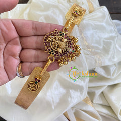 AD Stone Peacock Pendant Plain Hipbelt-G5836