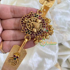 AD Stone Peacock Pendant Plain Hipbelt-G5836