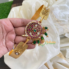 Dual Peacock Pendant Plain Hipbelt-G5837