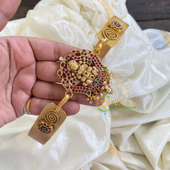 AD Stone Lakshmi Pendant Plain Hipbelt-Pearl-G5838