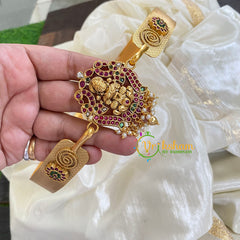 AD Stone Lakshmi Pendant Plain Hipbelt-Pearl-G5838