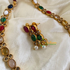 Gold look alike simple choker -Navarathna-G5967