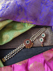 Premium Kemp Pearl layered High Neck Choker -G1409