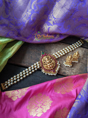 Premium High Neck Choker - Lakshmi Pearl - G1003