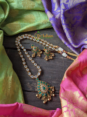 Simple Green Pendant Neckpiece -AD Stone -G1063