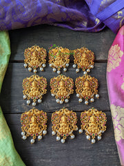 Lakshmi and Peacock Temple Jada Billai -G937