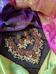 Exquisite Kemp Guttapusalu Neckpiece -G1039