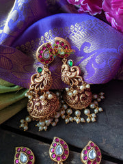 Exquisite Kundan Peacock and Maanga Neckpiece -G904