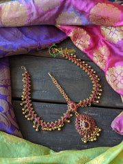 Red Kemp Double Sided Maang Tikka-G1298