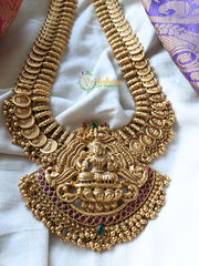 Lakshmi Pendant Kaasumala Haram -Temple Make -G1037