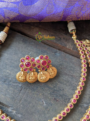 Red Kemp and Lakshmi Kaasu Short Neckpiece -G1250