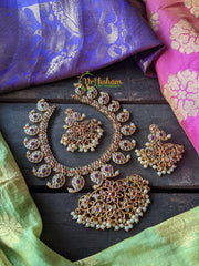 Traditional AD Stone Maanga neckpiece -G1109