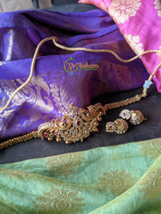 AD Stone Peacock High Neck Choker -G1260