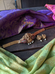 AD Stone Lakshmi Pendant High Neck Choker -G1252