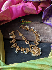 Lakshmi Maang Tikka with Peacocks and Pearls -G1135