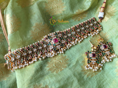 Premium Kemp High Neck Choker -Green -G1130