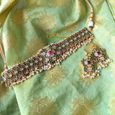 Premium Kemp High Neck Choker -Green -G1130