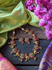 Simple Kemp Peacock Neckpiece -G1127