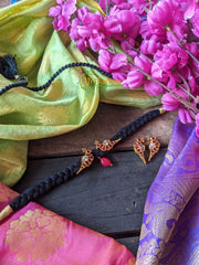 Black Thread Parrot Choker -Red white -G1126