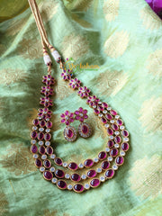 Kemp AD Stone Layered Neckpiece -Red -G1118