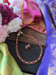 AD Stone Simple Neck Choker -G1168