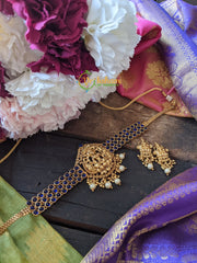 Blue Kemp Lakshmi High Neck Choker -G1218