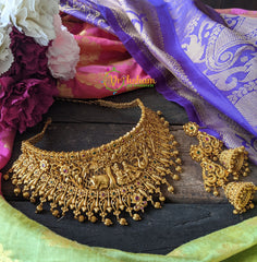 Gold Look Alike Temple Choker – Krishna Radha -G1171