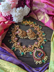 Exquisite Kundan Peacock and Maanga Neckpiece -J015