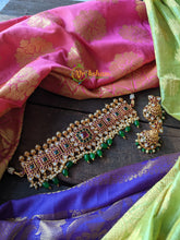 Precious Kemp High Neck Choker -Red Green -G1675