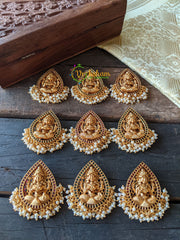Lakshmi Temple Jada Billai with pearls -G1375