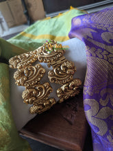 Antique Temple Bangles -Peacock Openable Screw Type Bangles -G1419