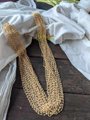 Gold Look Alike Multi Layer Pearl Mala -G1439