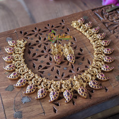 Kemp Maanga and Lakshmi Choker -Red -G1586