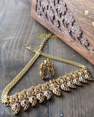 Kemp Maanga High Neck Choker -Red Green -G1576