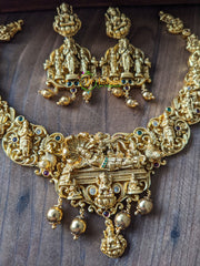Shri Vishnu Jewelery Intricately Detailed Temple Choker -G1614