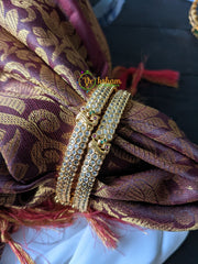 CZ Stone Bangle - White Stone Bangle -G1702