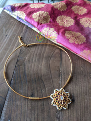 AD Stone Star Pendant Hasli Neckpiece -G1663