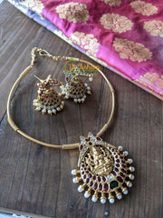 Lakshmi Pendant Hasli Choker -AD Stone -G1664