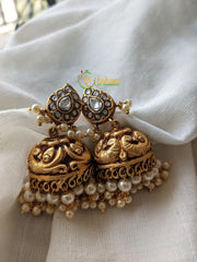 Precious Jadau Kundan and Kemp Maanga Haram-White-J023