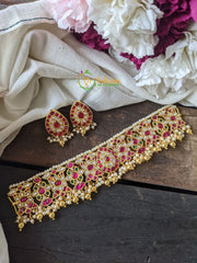 Exquisite Jadau Kundan High Neck Choker -J030