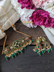 Kemp and AD Stone High Neck Choker -Green Red -G1781