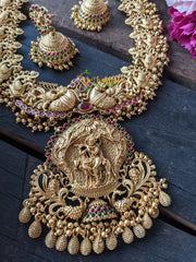 Temple Haram with Krishna Pendant -Ghungroo -G1834