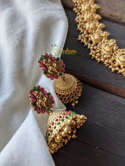 Temple Haram with Krishna Pendant -Ghungroo -G1834