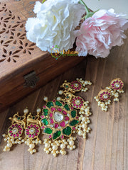 Exquisite Jadau Kundan Lotus High Neck Choker -J089