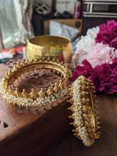 Antique Temple Bangles - Pearl Leaf Openable Screw Type Bangles -G1873