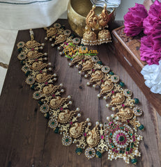 Exquisite Jadau Kundan Peacock Haram -J049