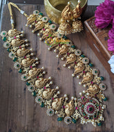 Exquisite Jadau Kundan Peacock Haram -J049