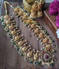 Exquisite Jadau Kundan Peacock Haram -J049